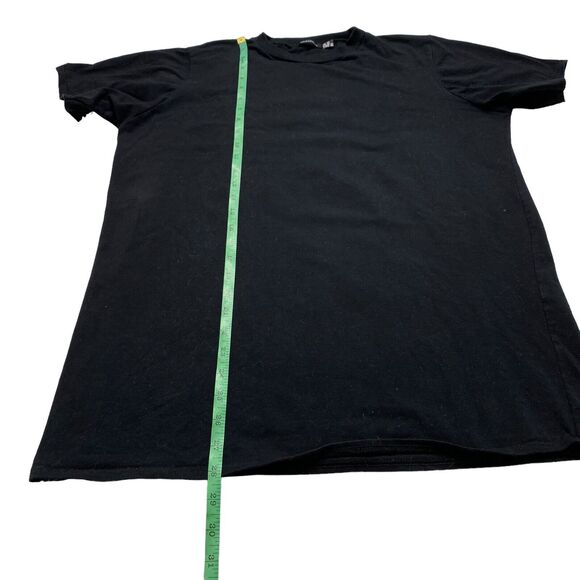 NASTY GAL Black Crew Neck Short Sleeve Oversized Heavyweight Tee 10 US / 14 UK - Picture 8 of 8